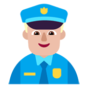Emoji 👮🏼‍♂️ Poliziotto Uomo: Carnagione Abbastanza Chiara su Microsoft Windows 11 November 2021 Update.