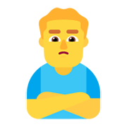 Emoji 🙎‍♂️ Uomo Imbronciato su Microsoft Windows 11 November 2021 Update.
