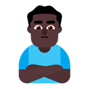 Emoji 🙎🏿‍♂️ Uomo Imbronciato: Carnagione Scura su Microsoft Windows 11 November 2021 Update.