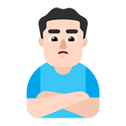 Emoji 🙎🏻‍♂️ Uomo Imbronciato: Carnagione Chiara su Microsoft Windows 11 November 2021 Update.