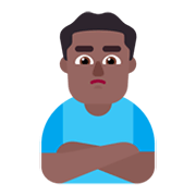 🙎🏾‍♂️ Emoji Homem Fazendo Bico: Pele Morena Escura na Microsoft Windows 11 November 2021 Update.
