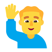 🙋‍♂️ Emoji Hombre Con La Mano Levantada en Microsoft Windows 11 November 2021 Update.