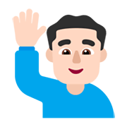 🙋🏻‍♂️ Emoji Homem Levantando A Mão: Pele Clara na Microsoft Windows 11 November 2021 Update.