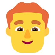 Émoji 👨‍🦰 Homme : Cheveux Roux sur Microsoft Windows 11 November 2021 Update.