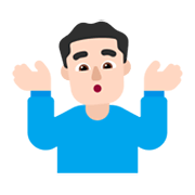 🤷🏻‍♂️ Emoji Hombre Encogido De Hombros: Tono De Piel Claro en Microsoft Windows 11 November 2021 Update.