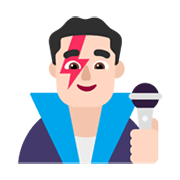 👨🏻‍🎤 Emoji Cantante Hombre: Tono De Piel Claro en Microsoft Windows 11 November 2021 Update.