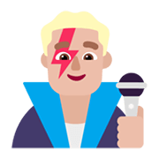 Emoji 👨🏼‍🎤 Cantante Uomo: Carnagione Abbastanza Chiara su Microsoft Windows 11 November 2021 Update.