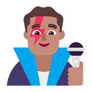 👨🏽‍🎤 Emoji Sänger: mittlere Hautfarbe Microsoft Windows 11 November 2021 Update.