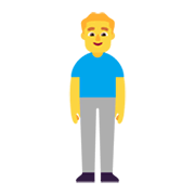 Emoji 🧍‍♂️ Uomo In Piedi su Microsoft Windows 11 November 2021 Update.