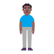 🧍🏾‍♂️ Emoji Homem Em Pé: Pele Morena Escura na Microsoft Windows 11 November 2021 Update.