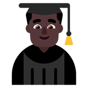 👨🏿‍🎓 Emoji Estudiante Hombre: Tono De Piel Oscuro en Microsoft Windows 11 November 2021 Update.