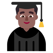 👨🏾‍🎓 Emoji Estudante: Pele Morena Escura na Microsoft Windows 11 November 2021 Update.