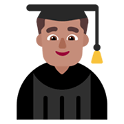 Emoji 👨🏽‍🎓 Studente: Carnagione Olivastra su Microsoft Windows 11 November 2021 Update.