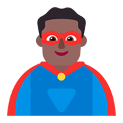 🦸🏾‍♂️ Emoji Superhéroe: Tono De Piel Oscuro Medio en Microsoft Windows 11 November 2021 Update.
