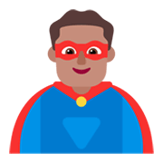 Emoji 🦸🏽‍♂️ Supereroe Uomo: Carnagione Olivastra su Microsoft Windows 11 November 2021 Update.
