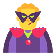 Emoji 🦹‍♂️ Supercattivo Uomo su Microsoft Windows 11 November 2021 Update.