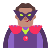 🦹🏽‍♂️ Emoji Supervillano: Tono De Piel Medio en Microsoft Windows 11 November 2021 Update.