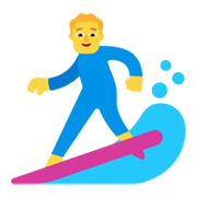 Émoji 🏄‍♂️ Surfeur sur Microsoft Windows 11 November 2021 Update.
