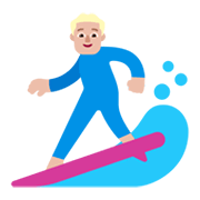 Emoji 🏄🏼‍♂️ Surfista Uomo: Carnagione Abbastanza Chiara su Microsoft Windows 11 November 2021 Update.