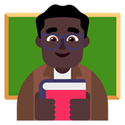 👨🏿‍🏫 Emoji Profesor: Tono De Piel Oscuro en Microsoft Windows 11 November 2021 Update.