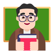 Emoji 👨🏻‍🏫 Professore: Carnagione Chiara su Microsoft Windows 11 November 2021 Update.