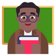 👨🏾‍🏫 Emoji Profesor: Tono De Piel Oscuro Medio en Microsoft Windows 11 November 2021 Update.
