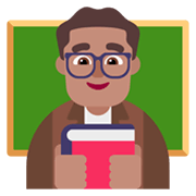 Emoji 👨🏽‍🏫 Professore: Carnagione Olivastra su Microsoft Windows 11 November 2021 Update.