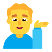 Emoji 💁‍♂️ Uomo Con Suggerimento su Microsoft Windows 11 November 2021 Update.