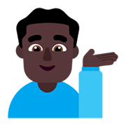 💁🏿‍♂️ Emoji Homem Com A Palma Virada Para Cima: Pele Escura na Microsoft Windows 11 November 2021 Update.