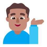 💁🏽‍♂️ Emoji Homem Com A Palma Virada Para Cima: Pele Morena na Microsoft Windows 11 November 2021 Update.