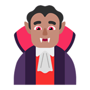 Emoji 🧛🏽‍♂️ Vampiro Uomo: Carnagione Olivastra su Microsoft Windows 11 November 2021 Update.