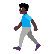 🚶🏿‍♂️ Emoji Hombre Caminando: Tono De Piel Oscuro en Microsoft Windows 11 November 2021 Update.