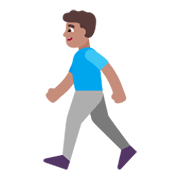 🚶🏽‍♂️ Emoji Hombre Caminando: Tono De Piel Medio en Microsoft Windows 11 November 2021 Update.