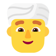 Emoji 👳‍♂️ Uomo Con Turbante su Microsoft Windows 11 November 2021 Update.