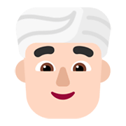 Emoji 👳🏻‍♂️ Uomo Con Turbante: Carnagione Chiara su Microsoft Windows 11 November 2021 Update.