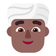 Emoji 👳🏾‍♂️ Uomo Con Turbante: Carnagione Abbastanza Scura su Microsoft Windows 11 November 2021 Update.