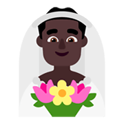 👰🏿‍♂️ Emoji Mann mit Schleier: dunkle Hautfarbe Microsoft Windows 11 November 2021 Update.