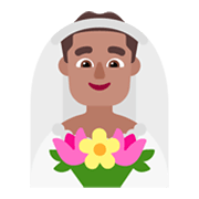 👰🏽‍♂️ Emoji Hombre Con Velo: Tono De Piel Medio en Microsoft Windows 11 November 2021 Update.