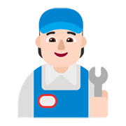 🧑🏻‍🔧 Emoji Mecânico Trabalhando: Pele Clara na Microsoft Windows 11 November 2021 Update.