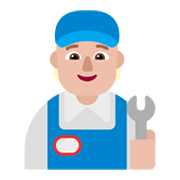 🧑🏼‍🔧 Emoji Mechaniker(in): mittelhelle Hautfarbe Microsoft Windows 11 November 2021 Update.
