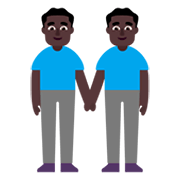 👬🏿 Emoji händchenhaltende Männer: dunkle Hautfarbe Microsoft Windows 11 November 2021 Update.