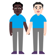 👨🏿‍🤝‍👨🏻 Emoji händchenhaltende Männer: dunkle Hautfarbe, helle Hautfarbe Microsoft Windows 11 November 2021 Update.