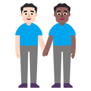 👨🏻‍🤝‍👨🏾 Emoji händchenhaltende Männer: helle Hautfarbe, mitteldunkle Hautfarbe Microsoft Windows 11 November 2021 Update.