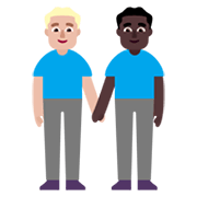 👨🏼‍🤝‍👨🏿 Emoji händchenhaltende Männer: mittelhelle Hautfarbe, dunkle Hautfarbe Microsoft Windows 11 November 2021 Update.