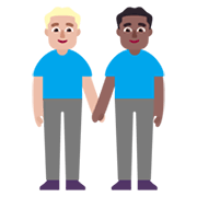 👨🏼‍🤝‍👨🏾 Emoji händchenhaltende Männer: mittelhelle Hautfarbe, mitteldunkle Hautfarbe Microsoft Windows 11 November 2021 Update.