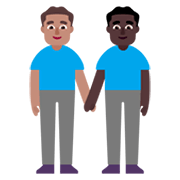 👨🏽‍🤝‍👨🏿 Emoji händchenhaltende Männer: mittlere Hautfarbe, dunkle Hautfarbe Microsoft Windows 11 November 2021 Update.