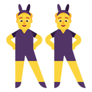 👯‍♂️ Emoji Hombres Con Orejas De Conejo en Microsoft Windows 11 November 2021 Update.