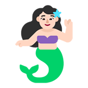🧜🏻‍♀️ Emoji Sirena: Tono De Piel Claro en Microsoft Windows 11 November 2021 Update.
