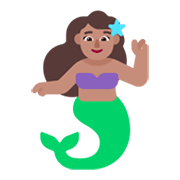 Emoji 🧜🏽‍♀️ Sirena Donna: Carnagione Olivastra su Microsoft Windows 11 November 2021 Update.