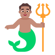 🧜🏽‍♂️ Emoji Wassermann: mittlere Hautfarbe Microsoft Windows 11 November 2021 Update.